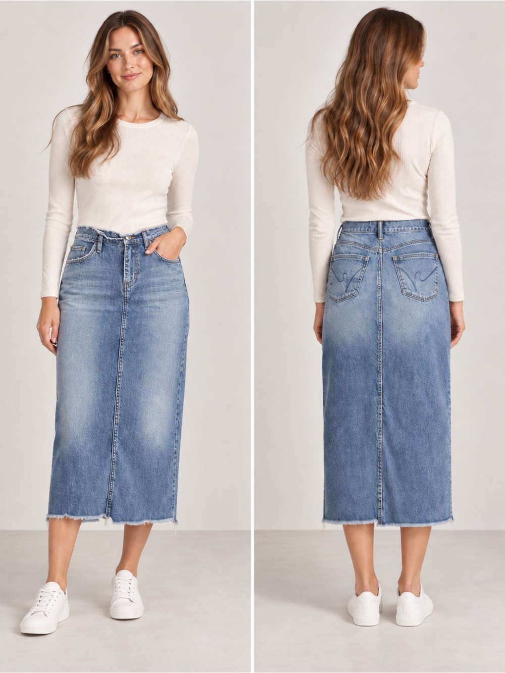 Citizens Of Humanity Light Blue Straight Denim Skirt Womens size 32